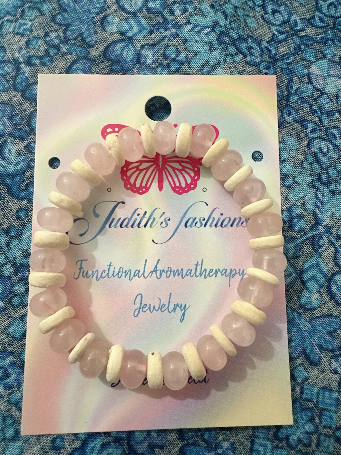 Essential Oil Diffuser / Jades Tourmaline Rondelle bracelet/Aromatherapy Jewelry