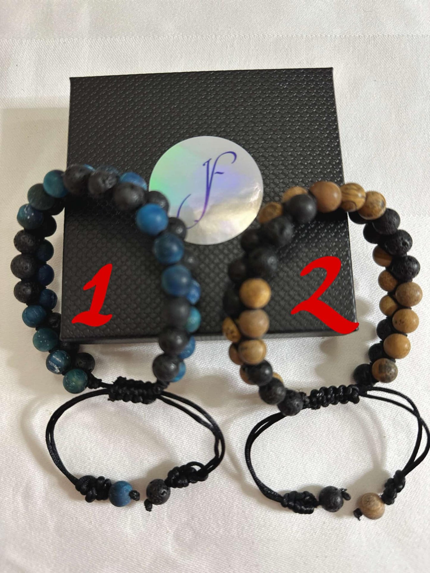 Double  beads Essential Oil Diffuser /Aromatherapy Bracelet/Handmade for Men,Women's Healing Anxiety Relief
