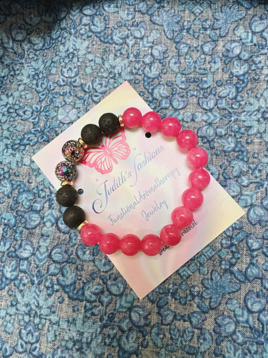 Aromatherapy Bracelet/Essential Oil Diffuser Beaded Bracelet /Lava stone bracelet