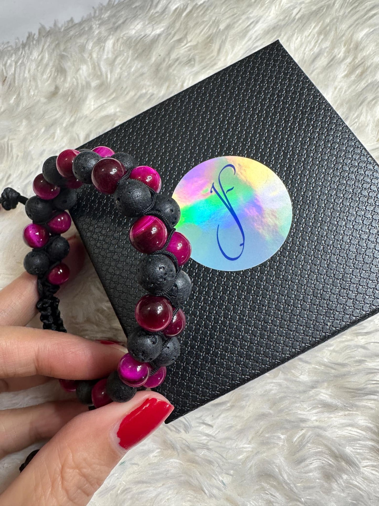 Double Beads Essential Oil diffuser bracelet /Aromatherapy Bracelet /Handmade