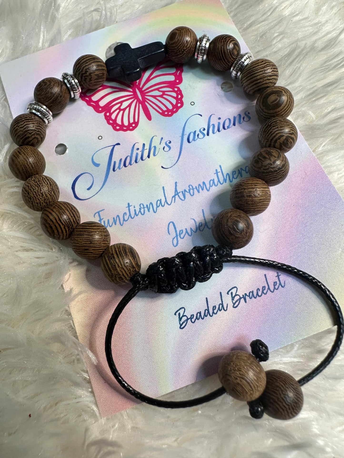 Wood adjustable bracelet /Essential Oil Diffuser /Handmade Aromatherapy bracelet