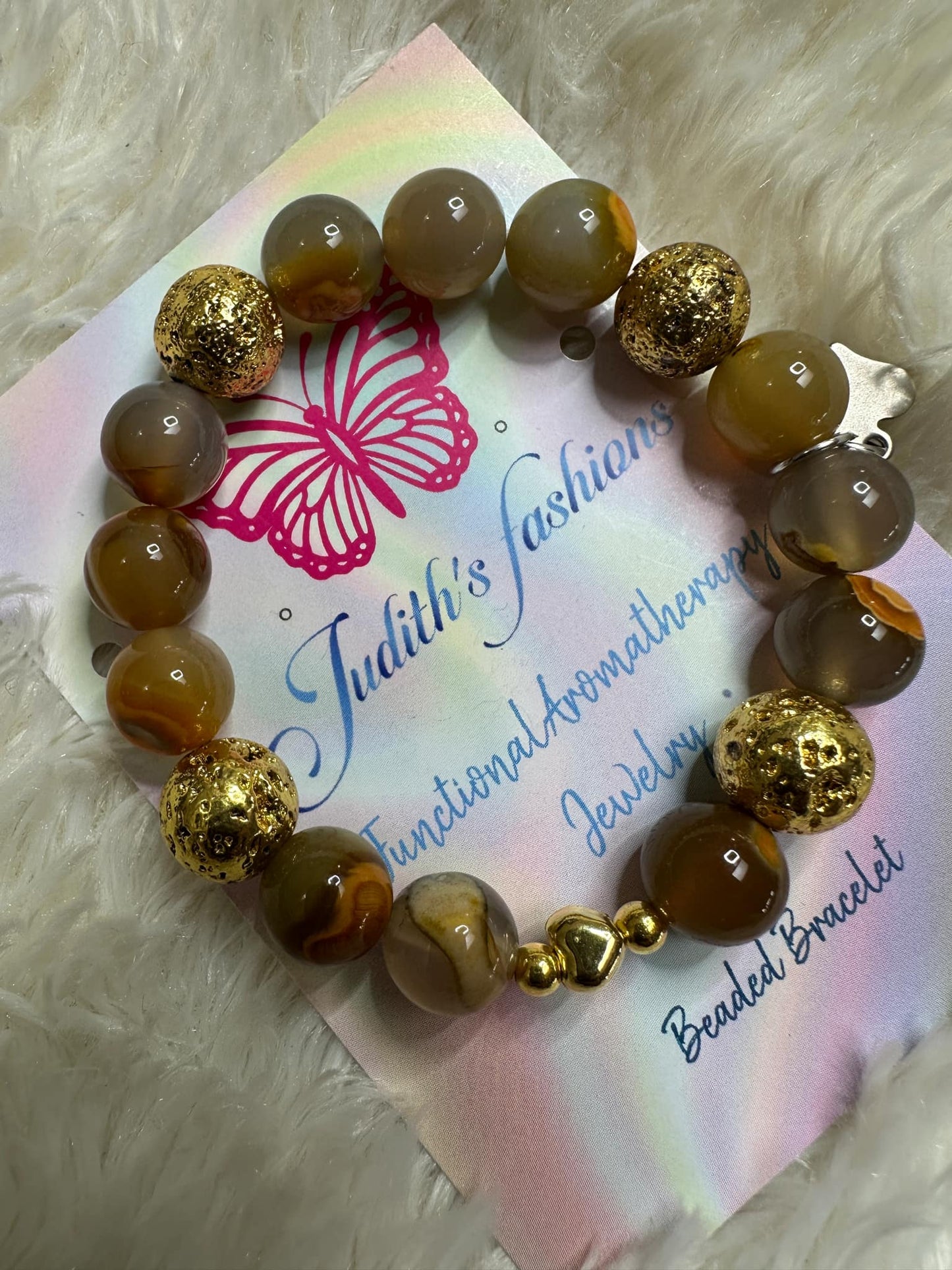 Aromatherapy Bracelet/Essential Oil Diffuser / Handmade /Energy Healing Power  Stone  Beads