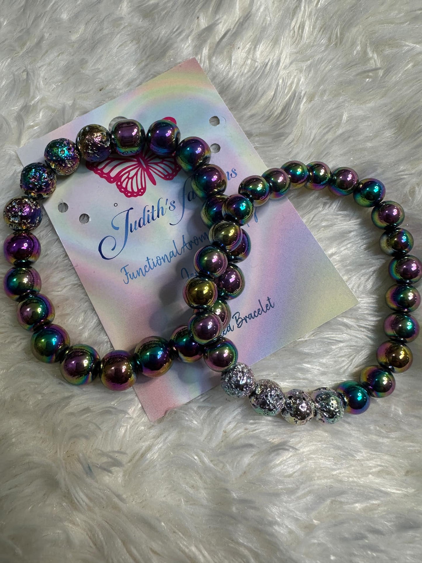 Rainbow Color Essential Oil Diffuser /Aromatherapy bracelet /Handmade