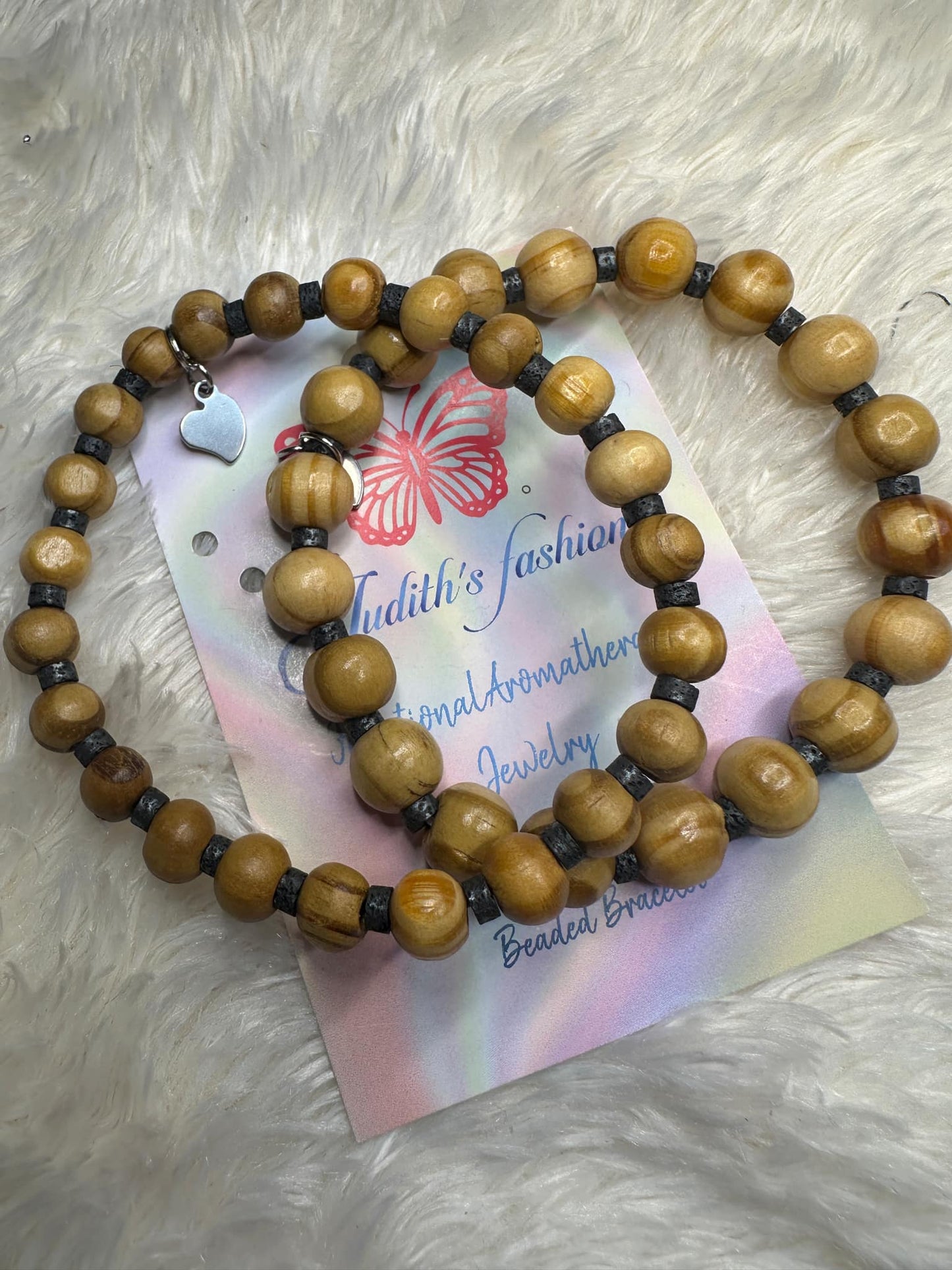 Wood  Bead Bracelet/ Essential Oil Diffuser/ Aromatherapy Bracelet / Handmade