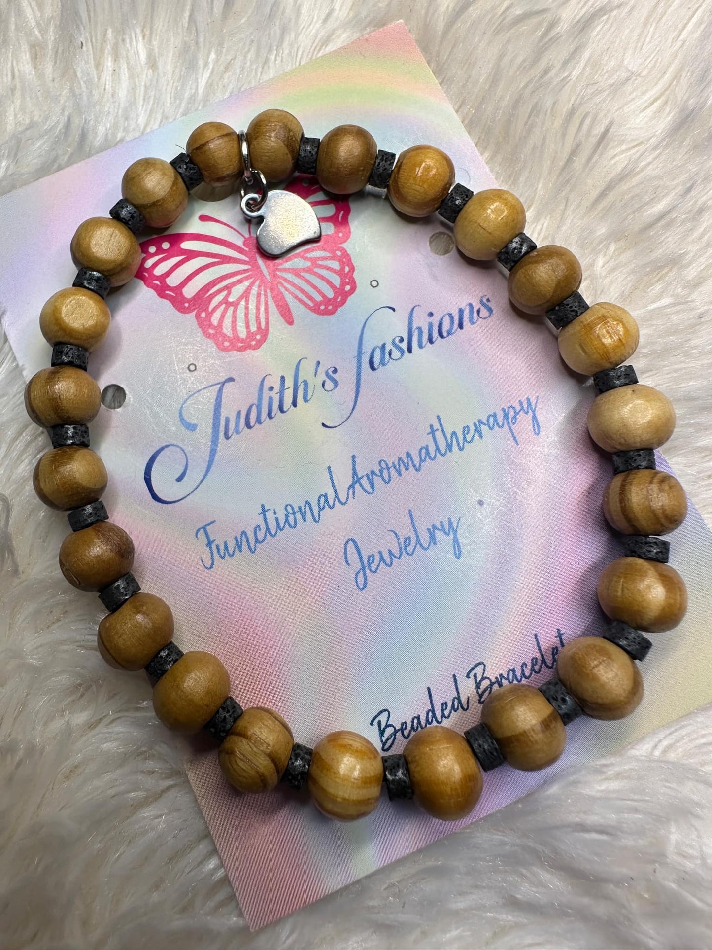 Wood  Bead Bracelet/ Essential Oil Diffuser/ Aromatherapy Bracelet / Handmade