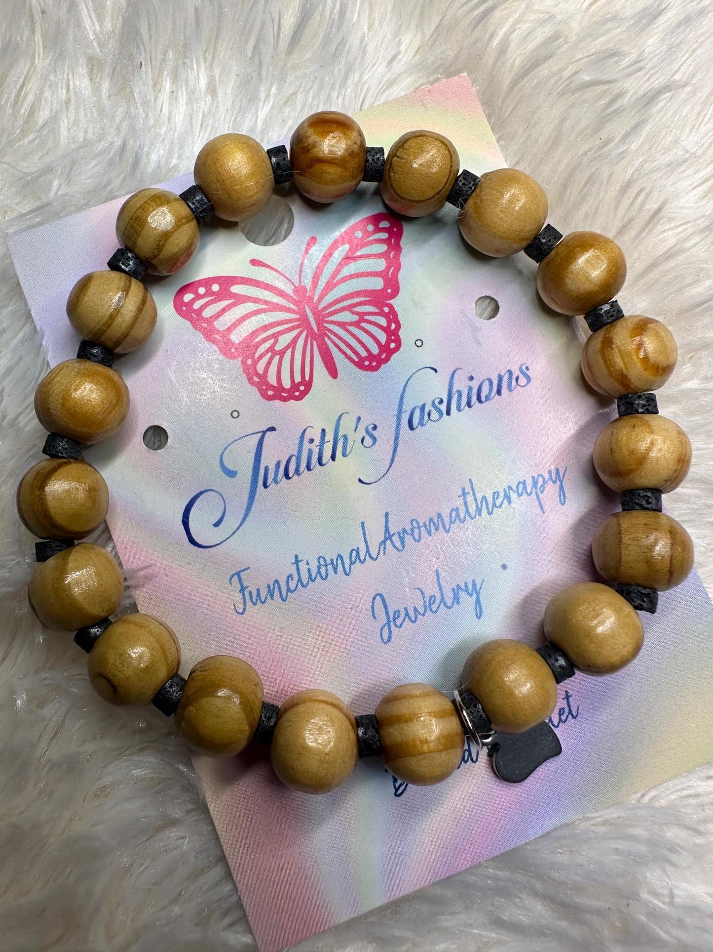 Wood  Bead Bracelet/ Essential Oil Diffuser/ Aromatherapy Bracelet / Handmade